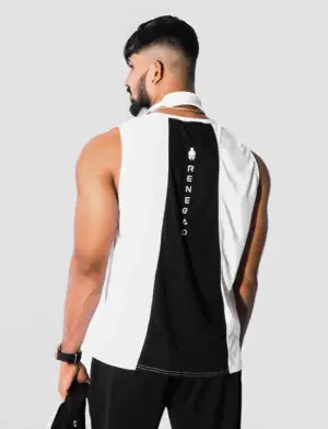 black and white tank top